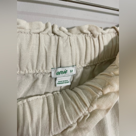 Aerie Cream Cargo Pants with Drawstring Waist - Picture 4 of 5